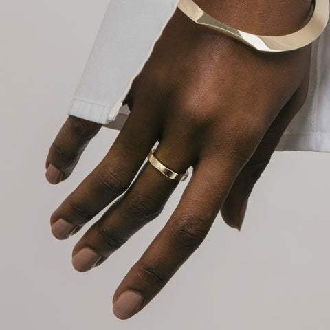 Domed and Flat profile Wedding Band with Engravings in solid 14k 18k yellow white rose gold platinum by SHW cool fine jewelry store in NYC