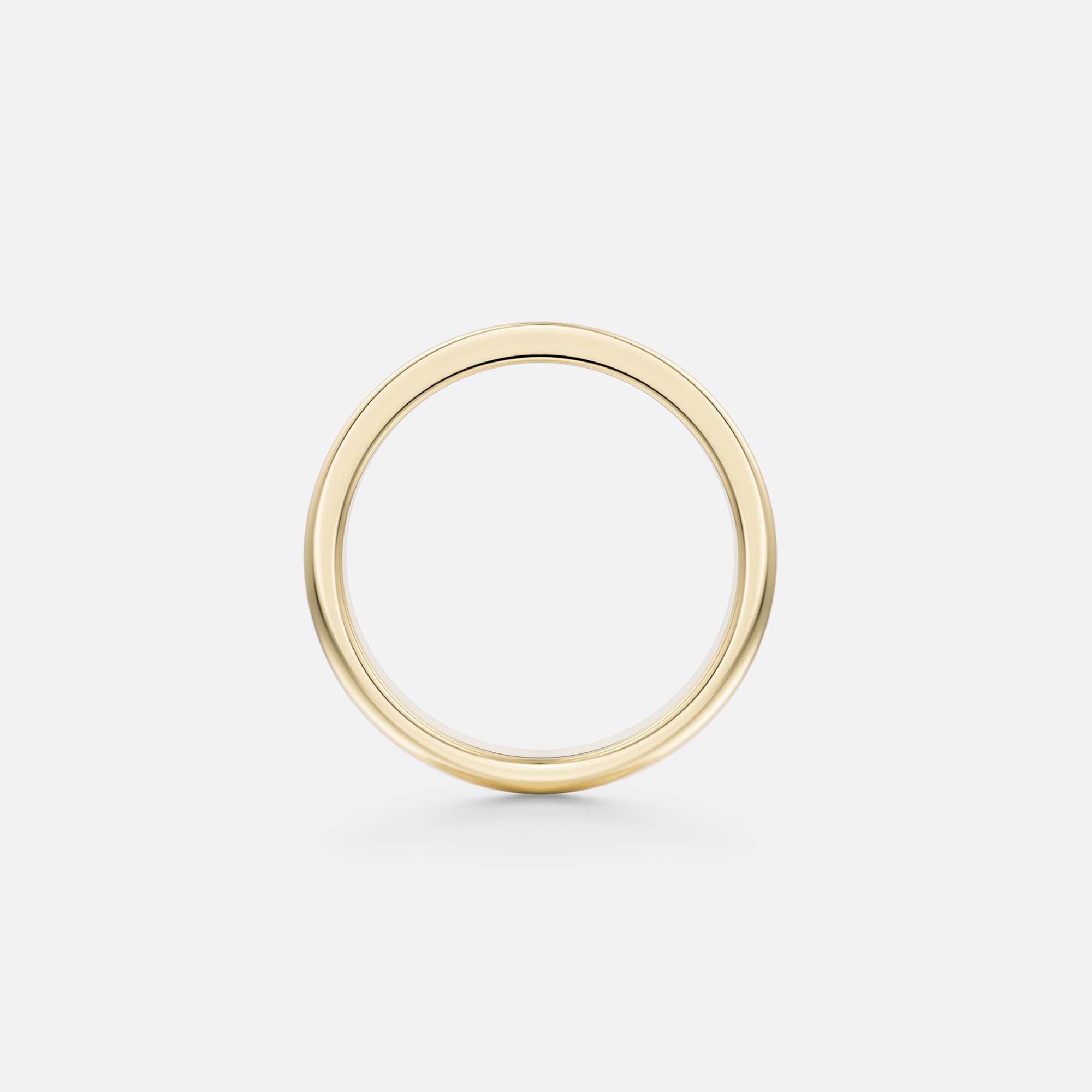 Traditional 4mm Mens Wedding Band with Domed and Flat Profile in solid 14k yellow white rose gold by SHW best fine jewelry shop in NYC
