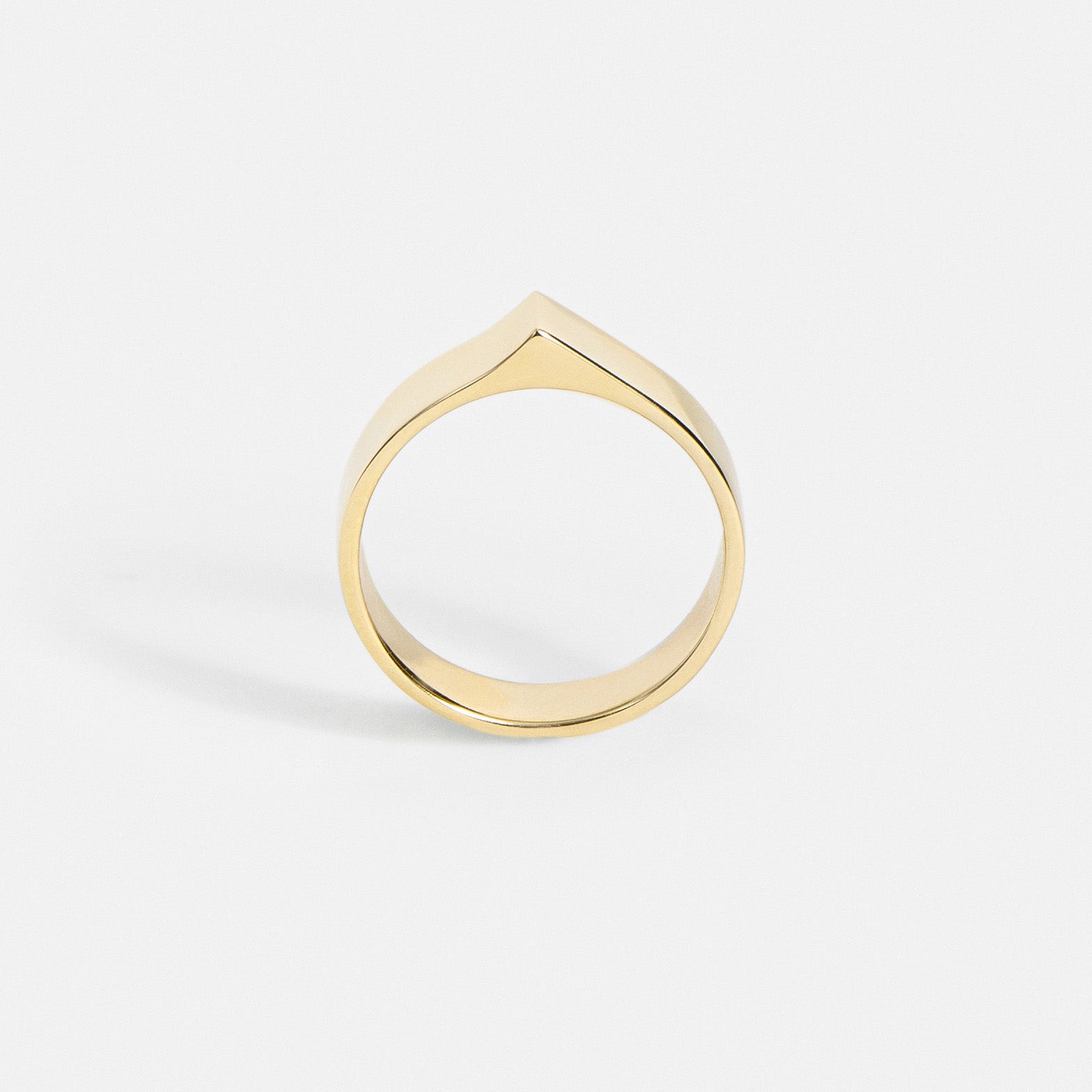 Modern Wide Wedding Band for a Unique Stack in solid 14 karat yellow white or rose gold by SHW coolest fine jewelry shop in downtown NYC 