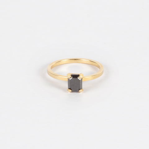 Inga Ring with Black Diamond