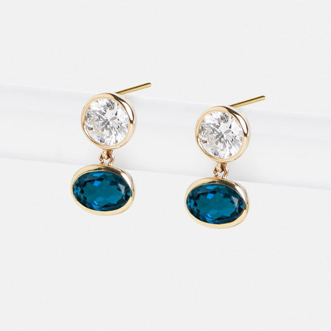 Supa Earrings with London Blue Topaz