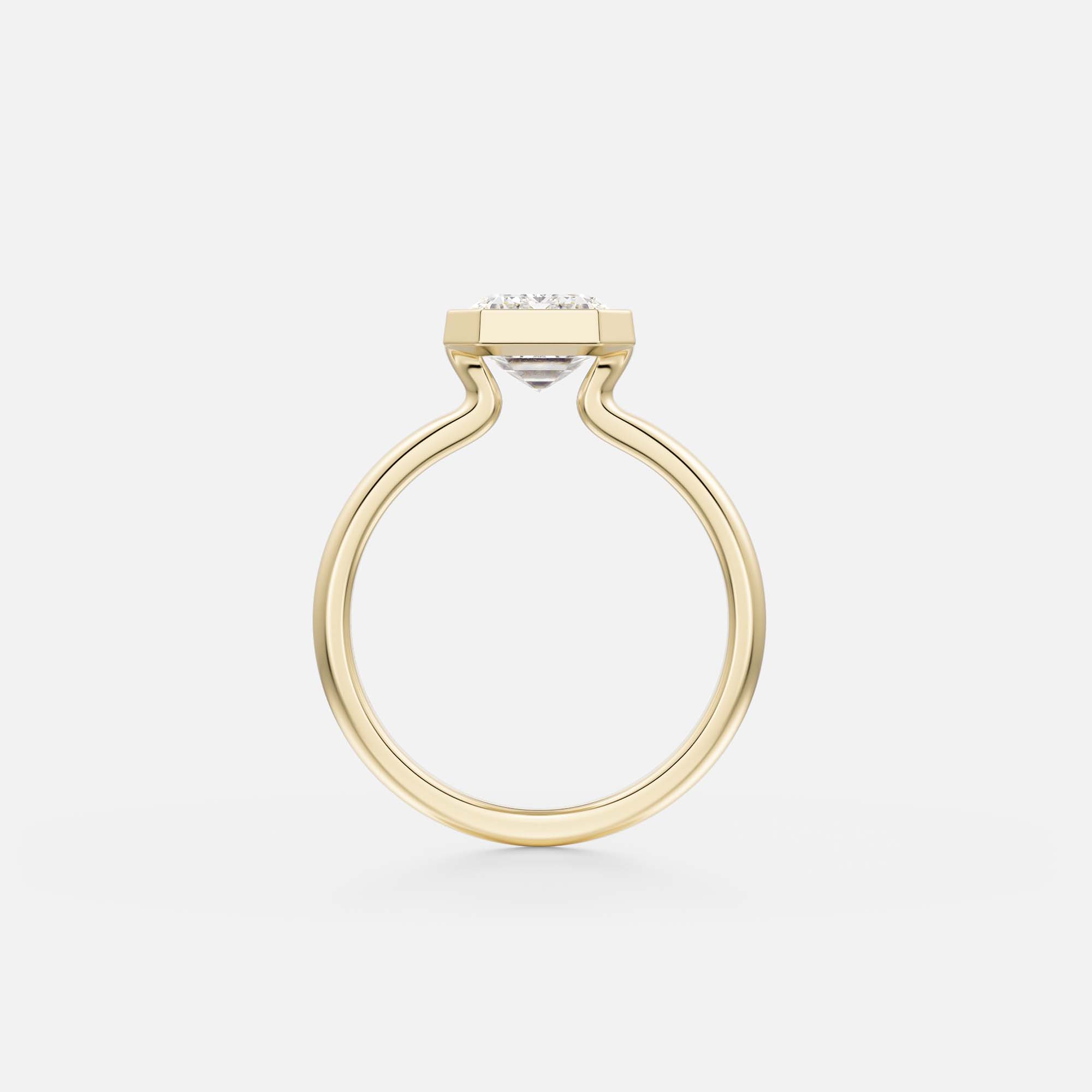 Minimal Engagement Ring Style with Emerald cut 1ct 2ct 3ct montana blue green teal sapphire in 14 karat 18 karat gold by SHW fine Jewelry