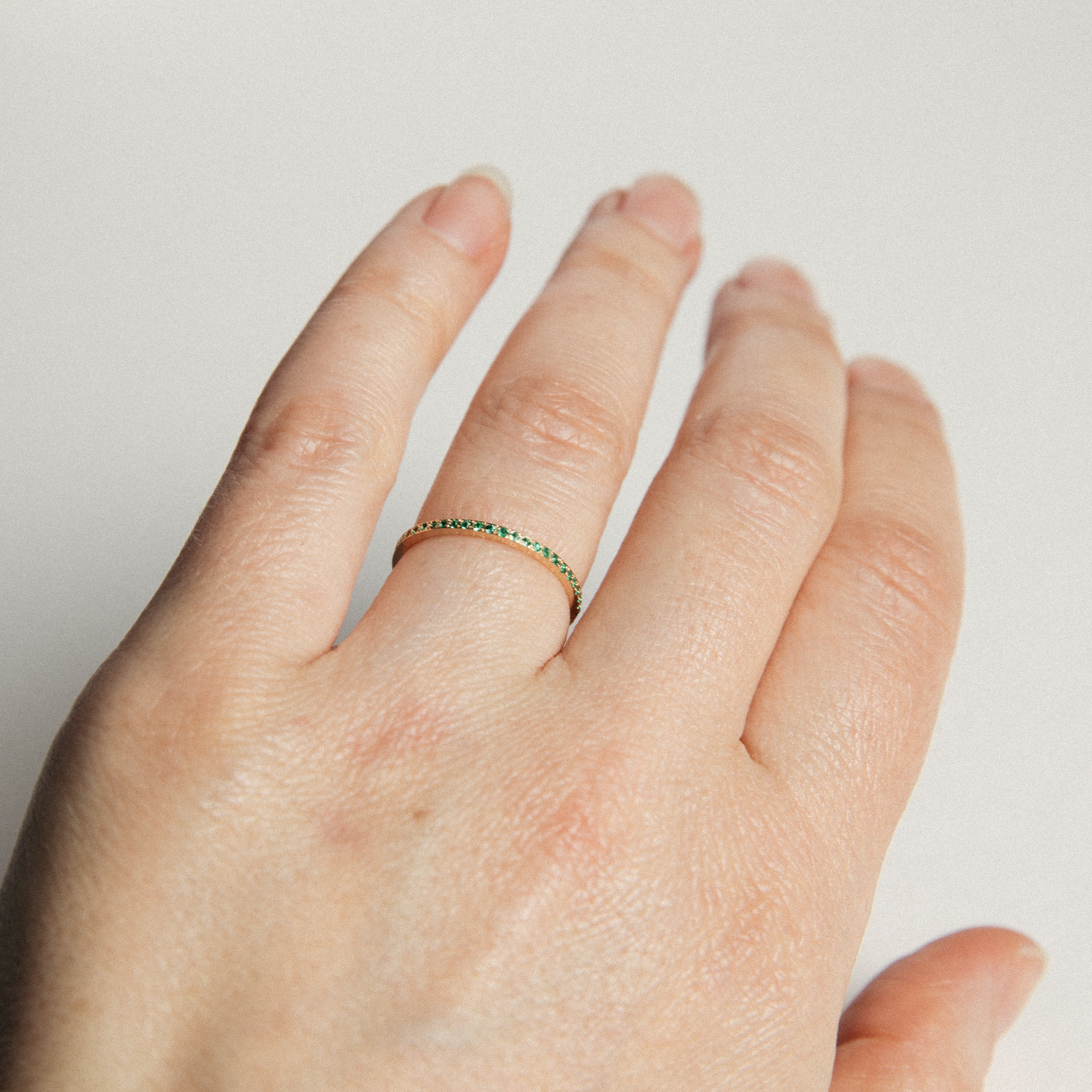 Eile Ring with Emeralds