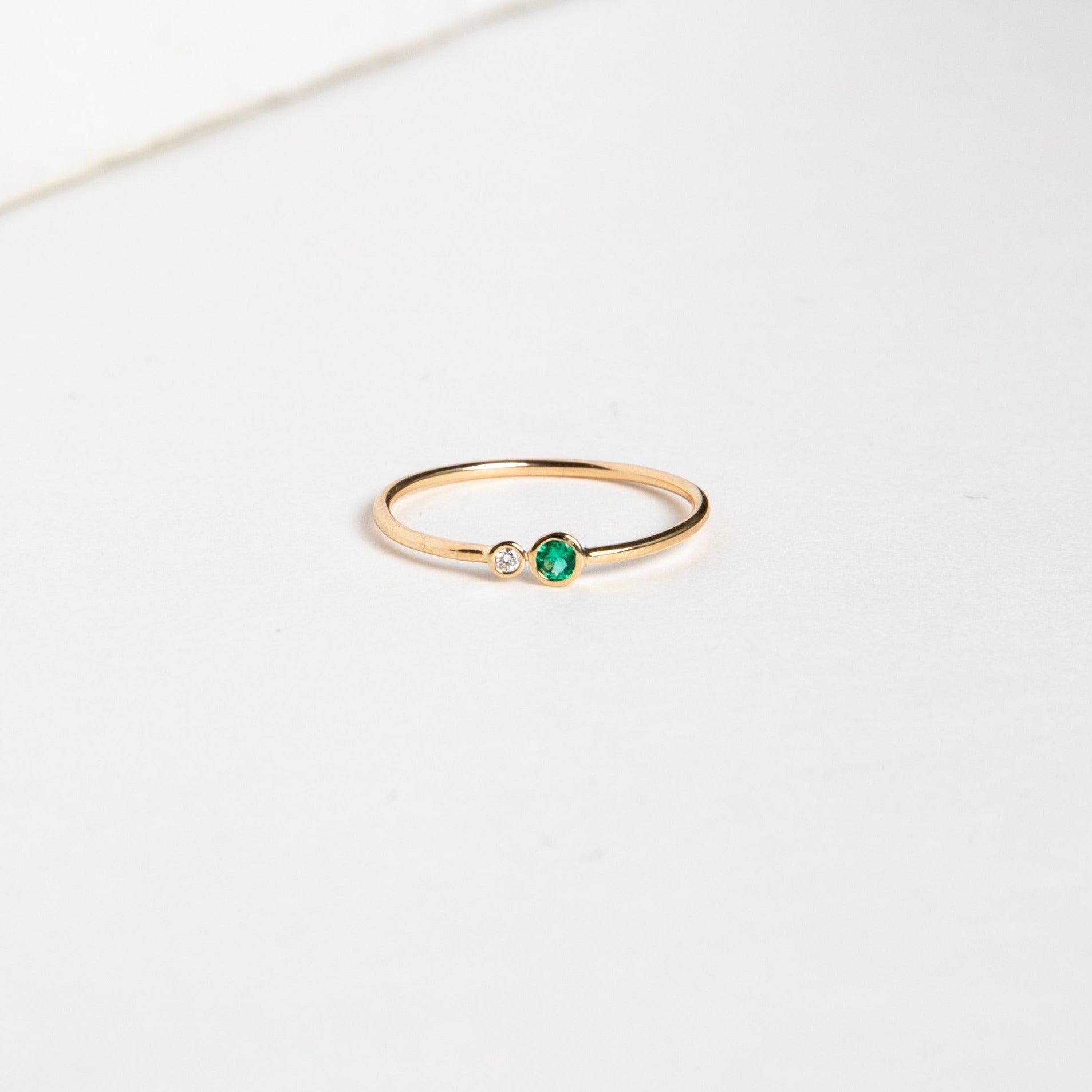 Kiki Designer Ring in 14k Gold set with Emerald by SHW Fine Jewelry New York City