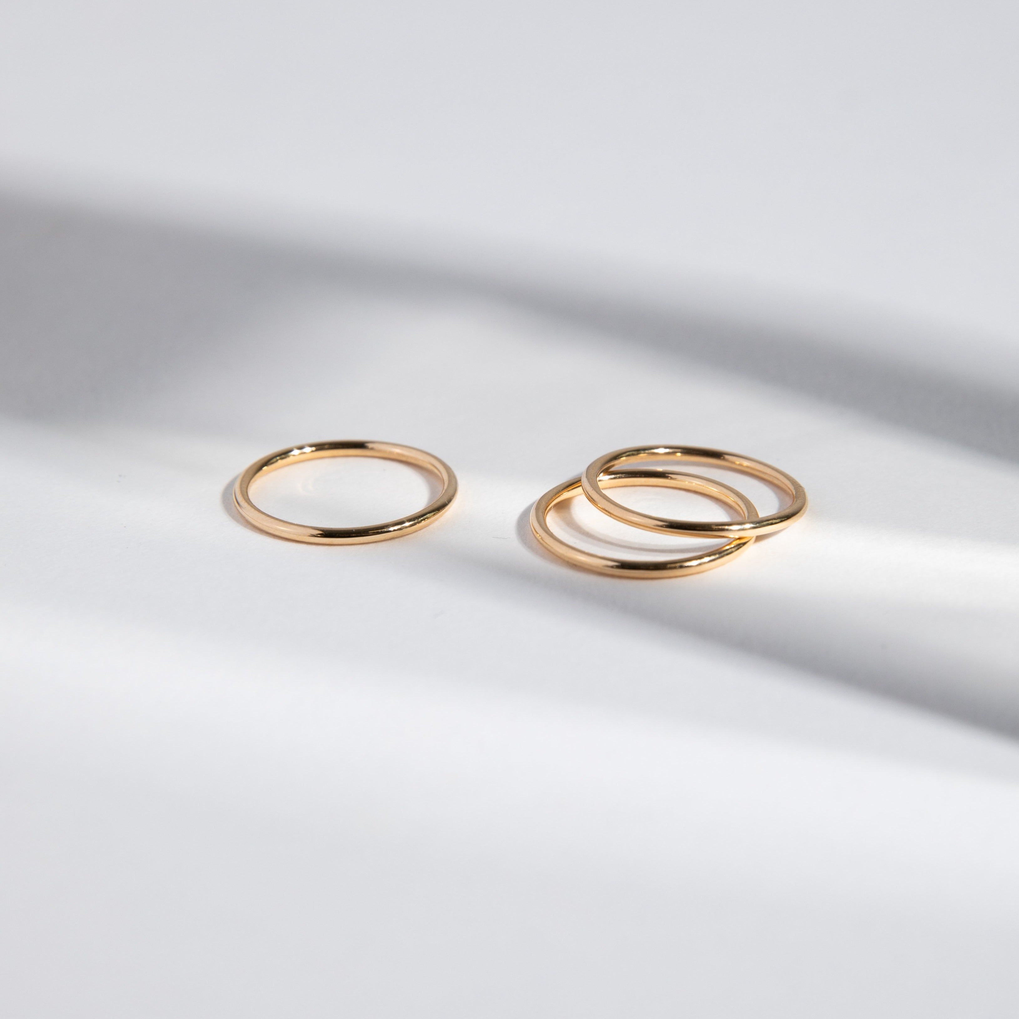 1.5mm Unisex Domed Band in 14k Gold By SHW Fine Jewelry NYC