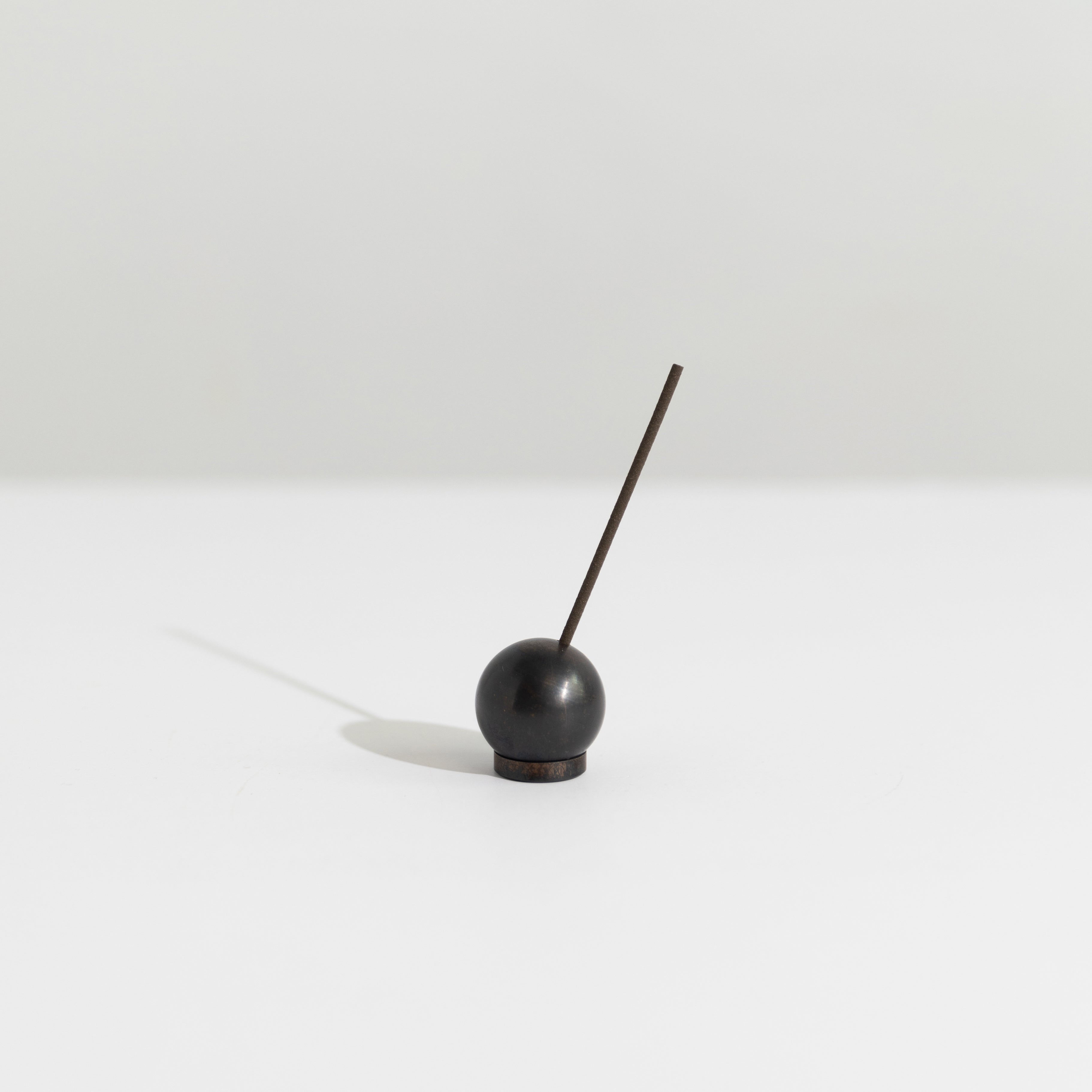 Large Sphere Incense Holder in black