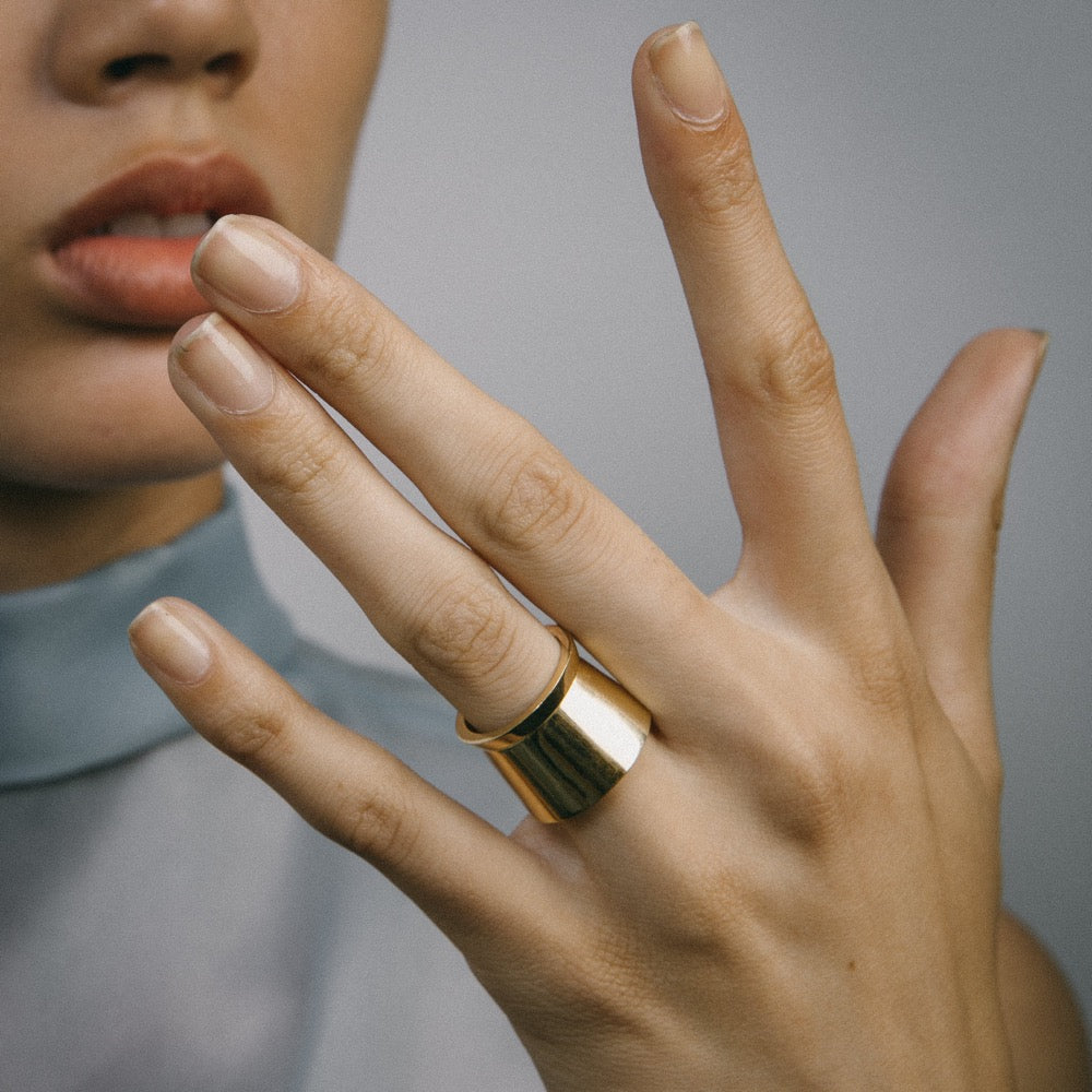 Tava Minimalist Ring in 14k Gold By SHW Fine Jewelry NYC