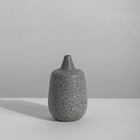 Hand-thrown porcelain nerikomi vase made in NYC by Robert Hessler