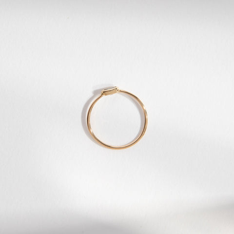 Ana Simple Ring in 14k Gold set with a 0.3ct blue sapphire by SHW Fine Jewelry