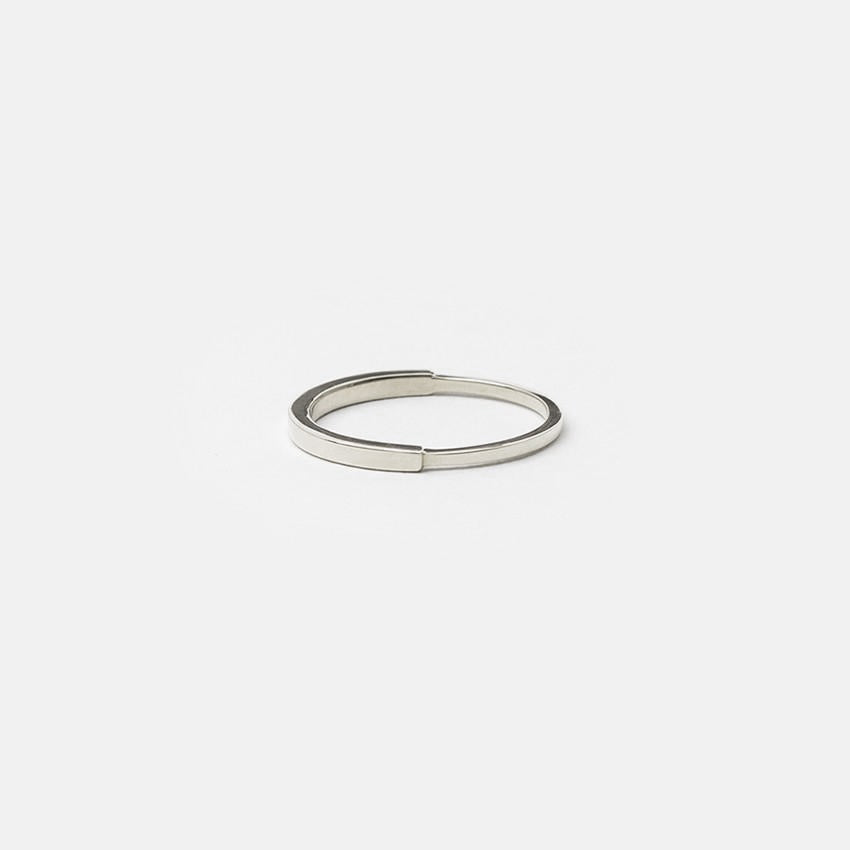 Ari Minimal Ring in 14k White Gold By SHW Fine Jewelry New York City