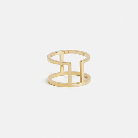 Cote Unisex Ring in 14k Gold by SHW Fine Jewelry NYC