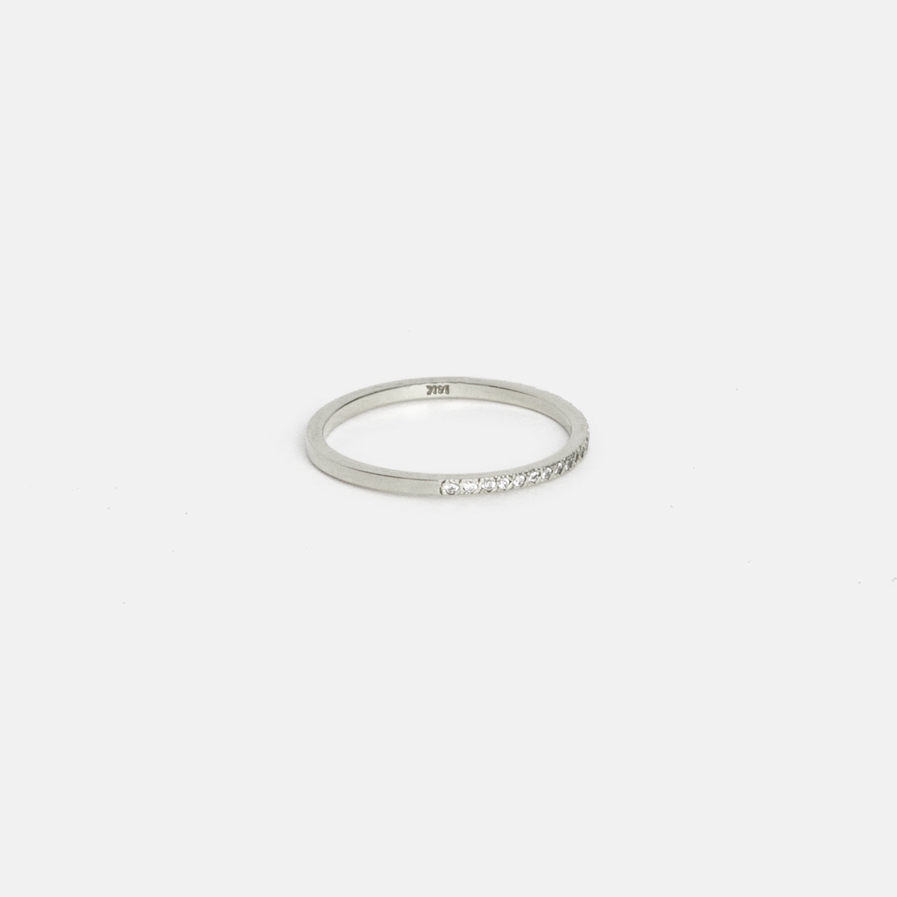 Eile Designer Ring in 14k White Gold set with White Diamonds By SHW Fine Jewelry New York CIty
