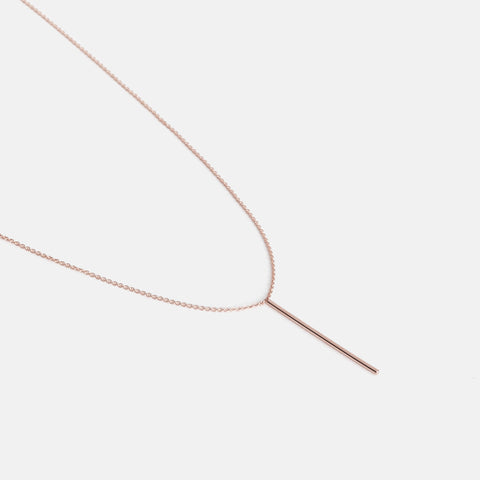 Ina Thin Necklace in 14k Rose Gold By SHW Fine Jewelry New York City