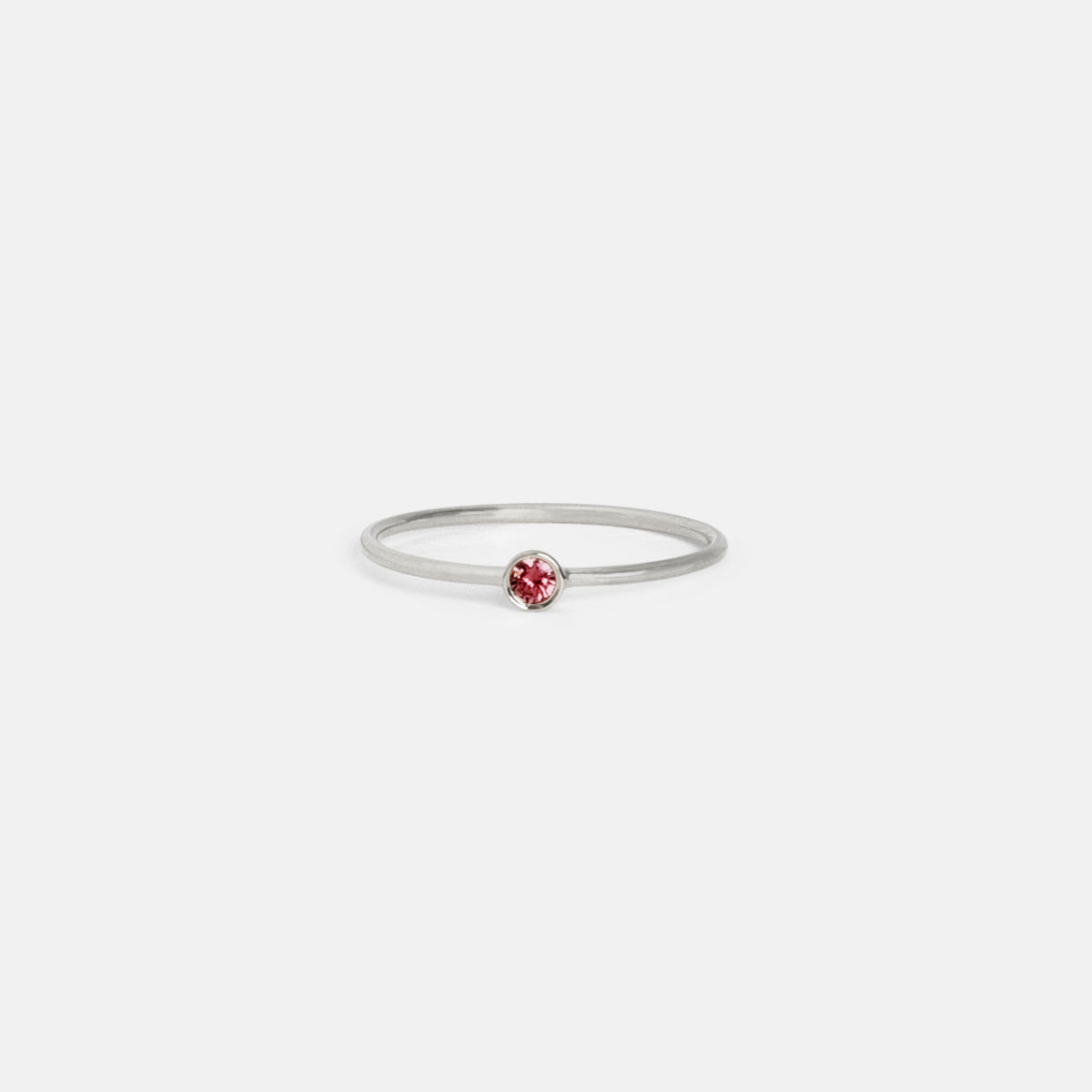 Large Kaya Ring in 14k White Gold set with Ruby by SHW Fine Jewelry