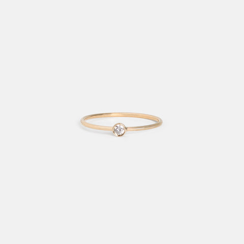 Designer Large Kaya Ring in 14k Gold set with White Diamond by SHW Fine Jewelry in NYC