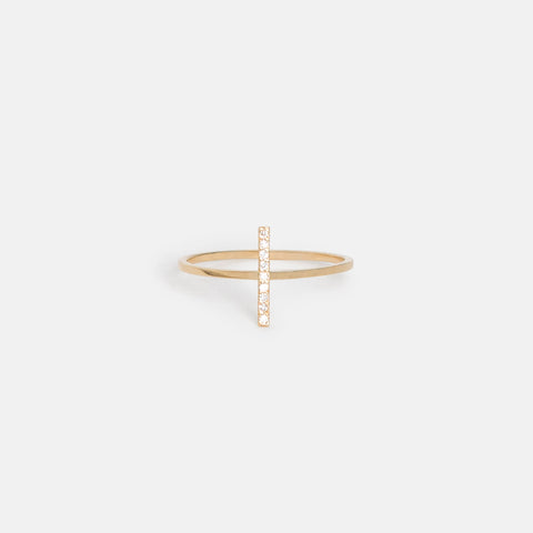 Steva Unique Ring in 14k Gold set with White Diamonds by SHW Fine Jewelry