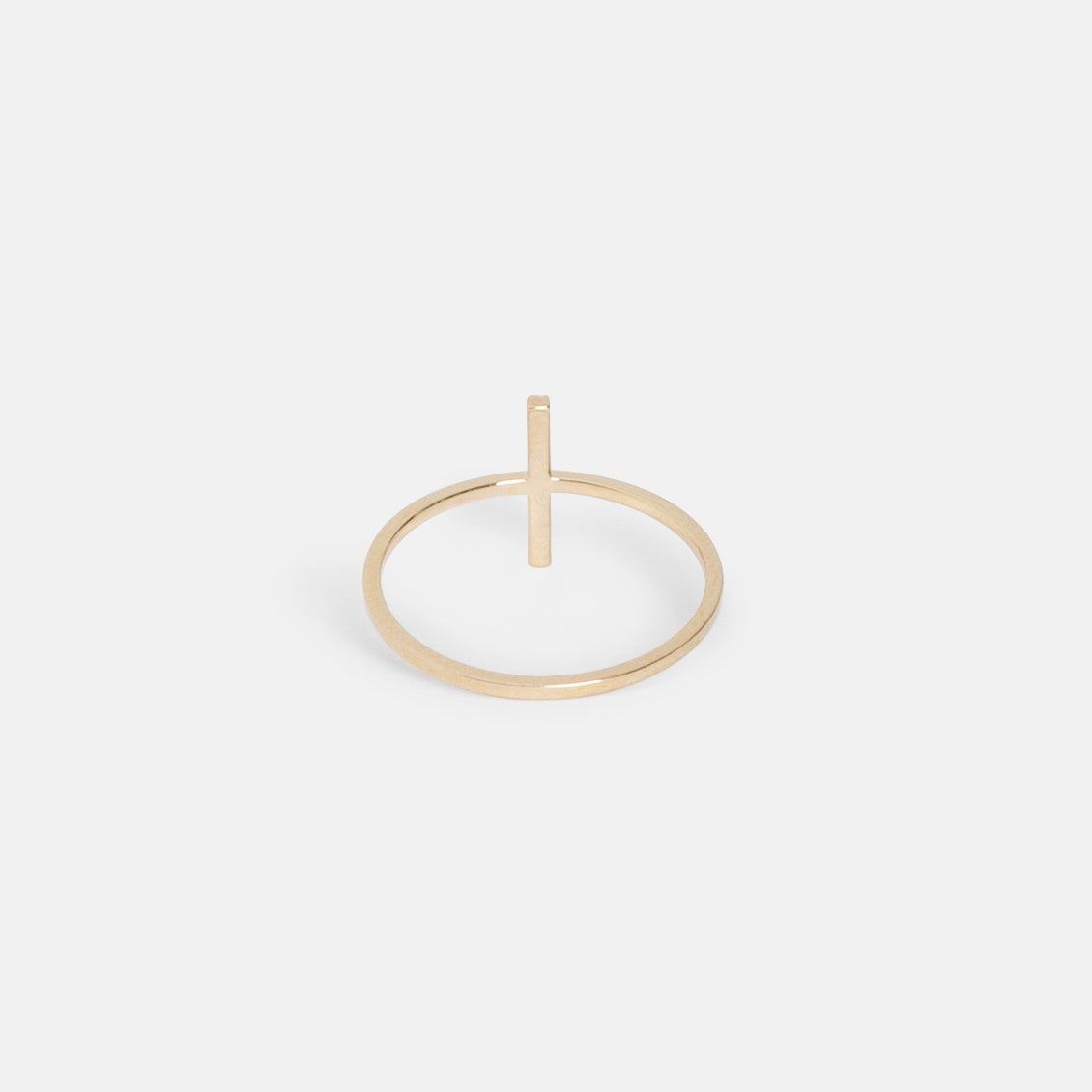 Steva Unconventional Ring in 14k Gold set with White Diamonds by SHW Fine Jewelry
