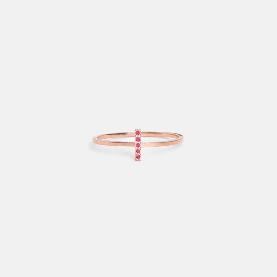 Stevi Handmade Ring in 14k Rose Gold set with Rubies by SHW Fine Jewelry