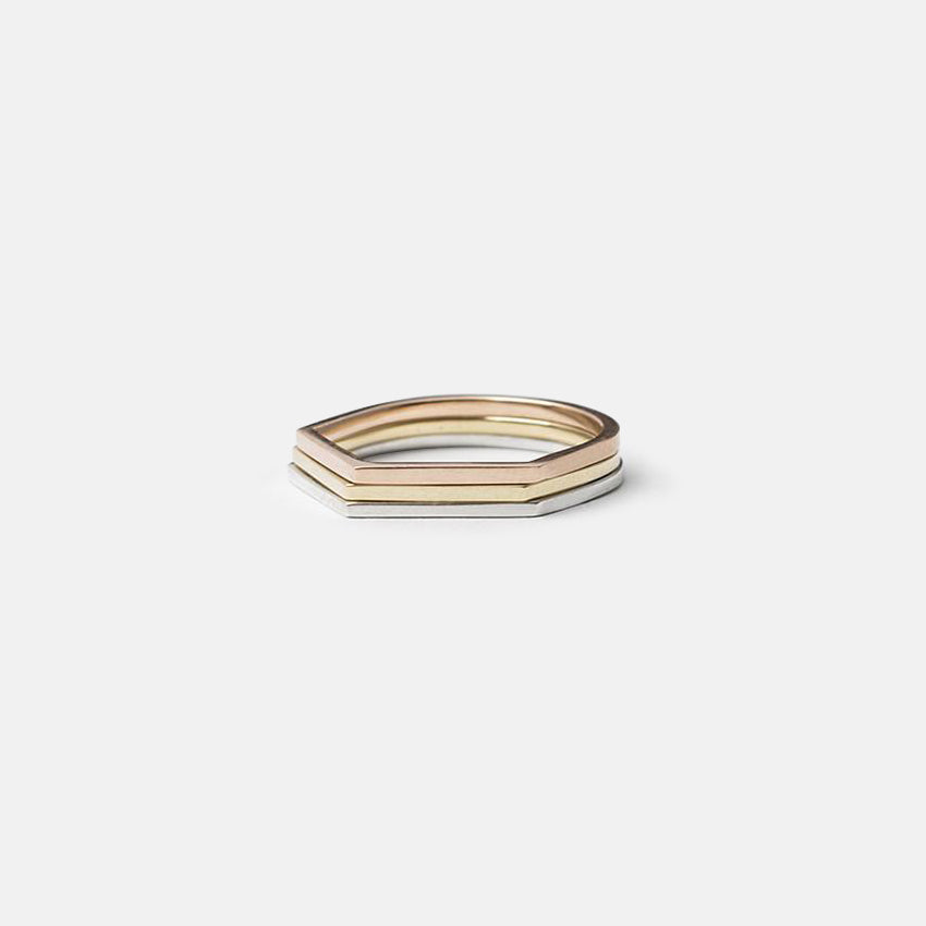 Namas Stacked Ring in 14k White Gold by SHW Fine Jewelry New York City