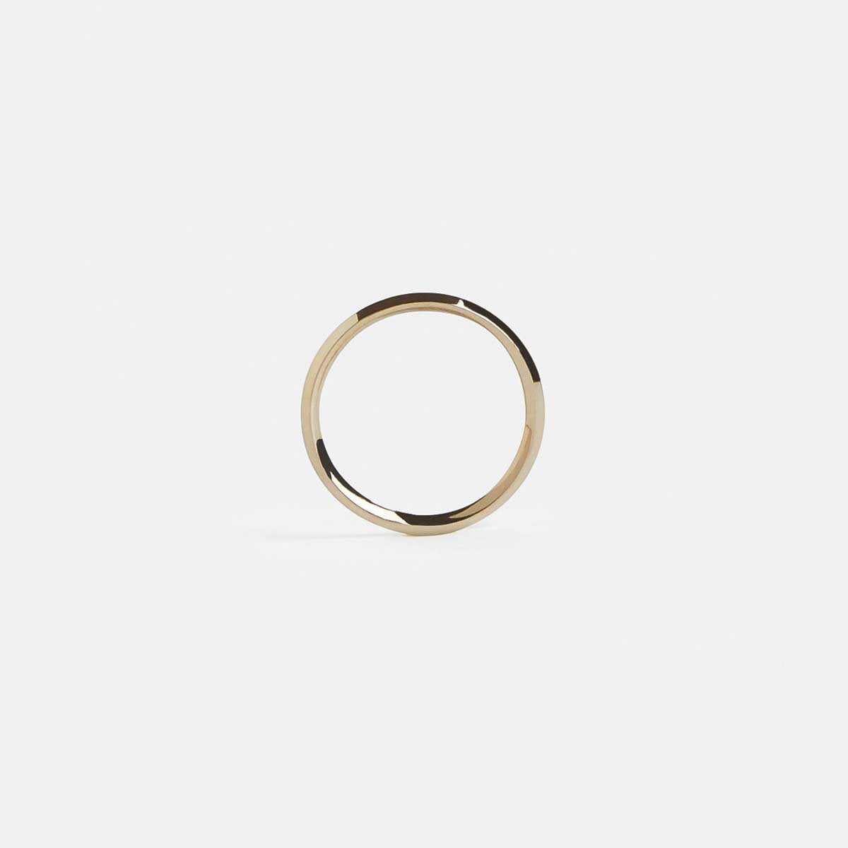 Designer Thinner Knife-edge Profile Womens Wedding Ring in solid 14k yellow, white, rose gold by SHW cool fine jewelry stores in NYC