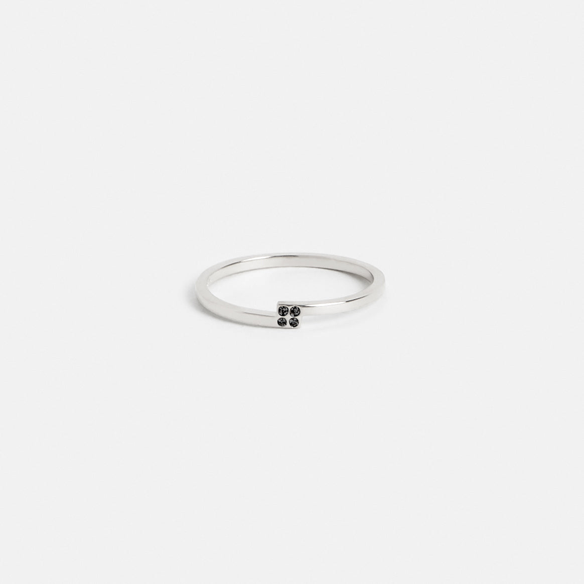 Unusual thin wedding band for women with customizable gemstones in solid 14karat yellow, white, rose gold or silver by SHW fine jewelry NYC