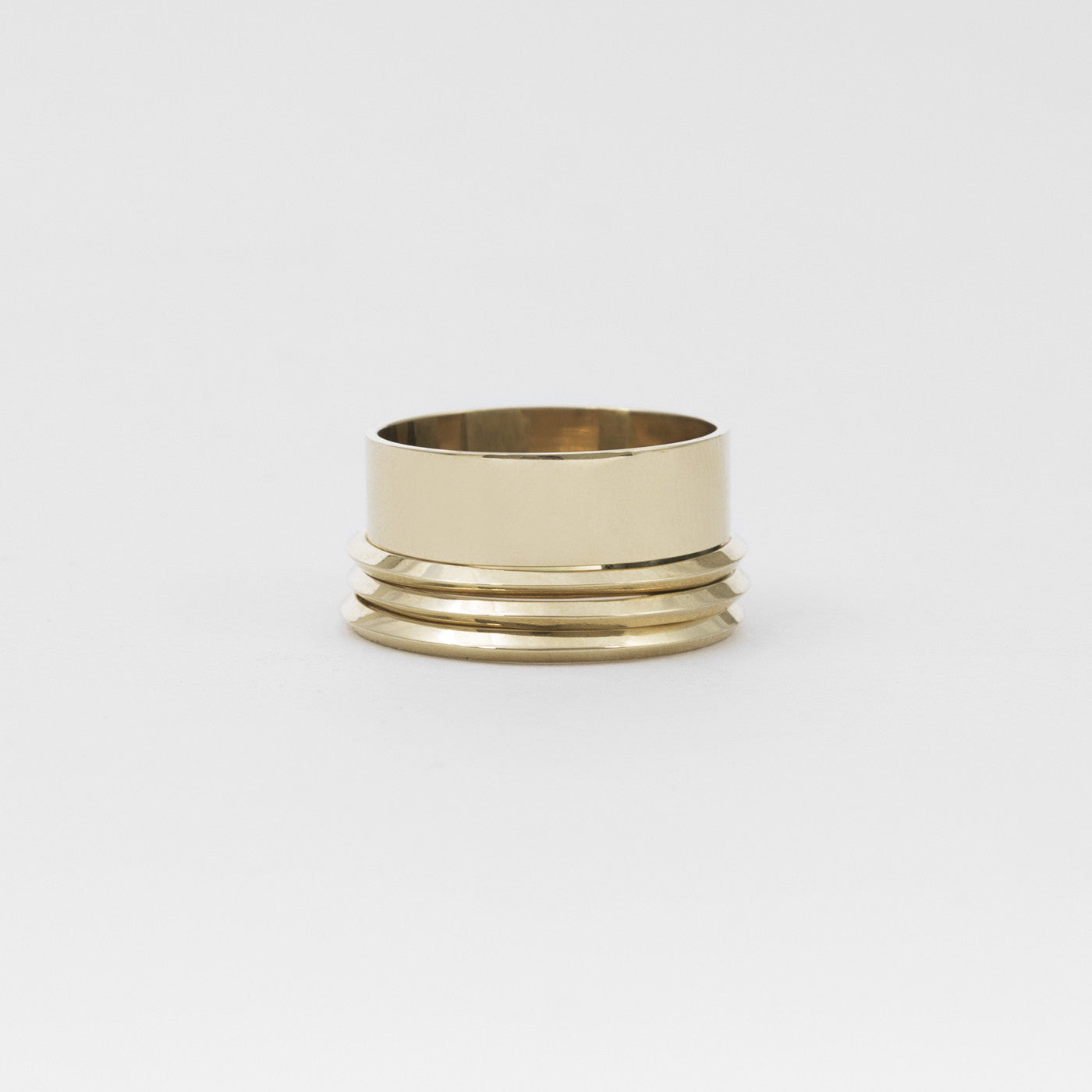 Modern 5mm thick dainty womens wedding ring in solid 14 karat yellow, white, rose gold by SHW cool fine jewelry store in downtown NYC nearby