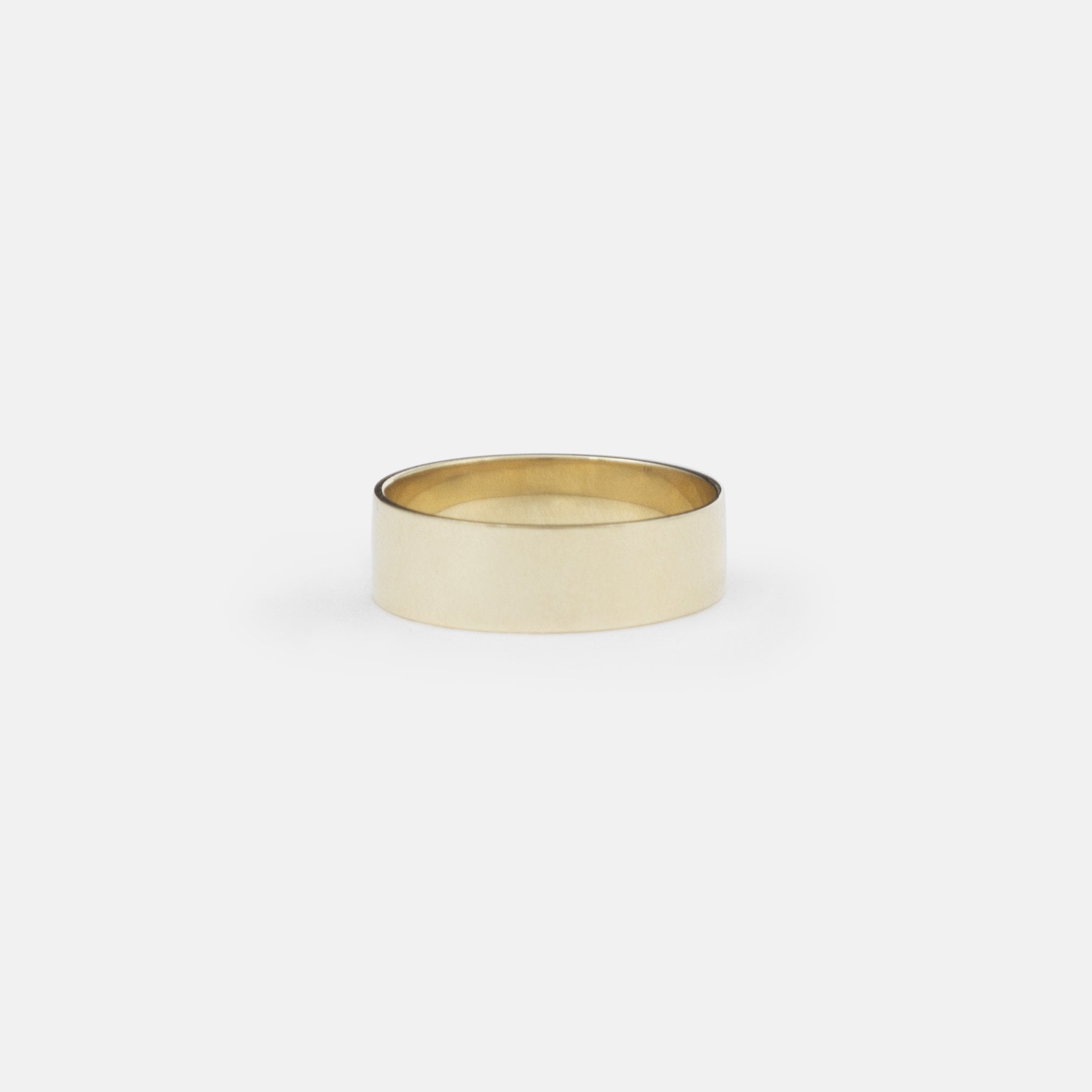 Contemporary 5mm wide delicate wedding band for men and women in solid 14k yellow, white, rose gold by SHW designer fine jewelry store in NYC