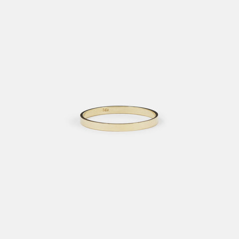 Modern 2mm thin dainty womens wedding ring in solid 14 karat yellow, white, rose gold by SHW cool fine jewelry store in downtown NYC nearby