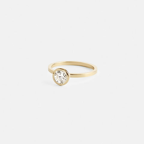 Mana Designer Engagement Ring in 14k Gold set with a 1.01ct round brilliant cut lab-grown diamond By SHW Fine Jewelry NYC