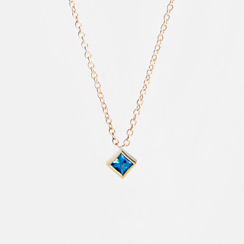 Unique designer 14k yellow gold necklace set with topaz made in New York City by SHW FIne Jewelry