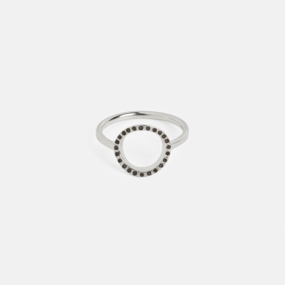  Nida Cool Ring in 14k White Gold set with Black Diamonds by SHW Fine Jewelry