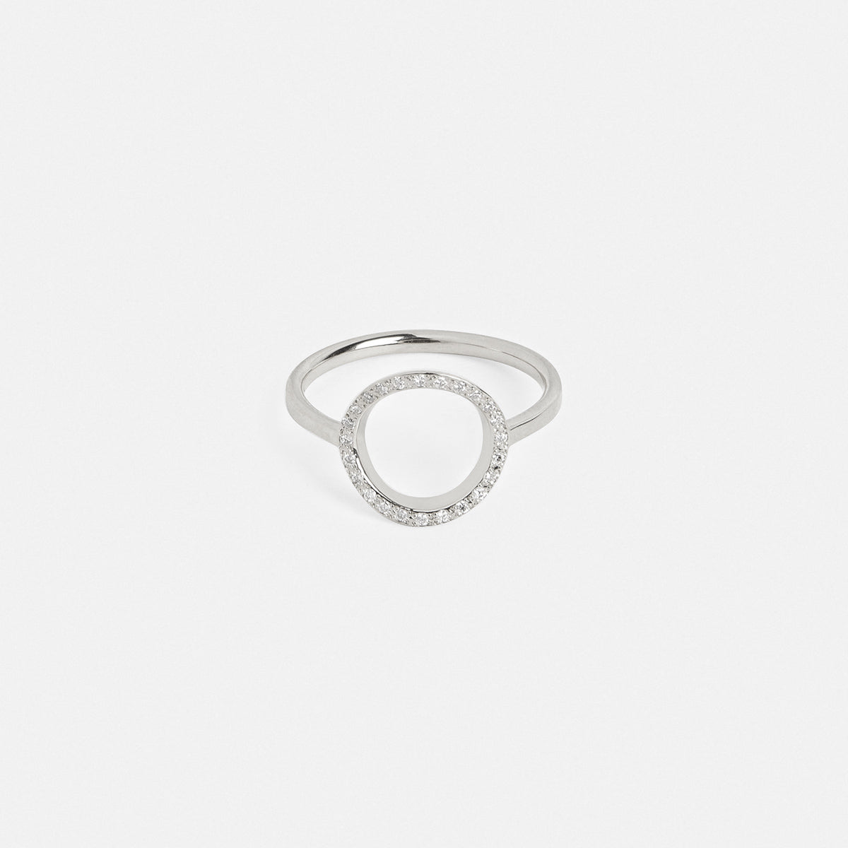  Nida Cool Ring in 14k White Gold set with White Diamonds by SHW Fine Jewelry