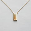 Cool Alia Necklace in 14 karat yellow gold set with baguette cut opal made in New York City by SHW fine Jewelry