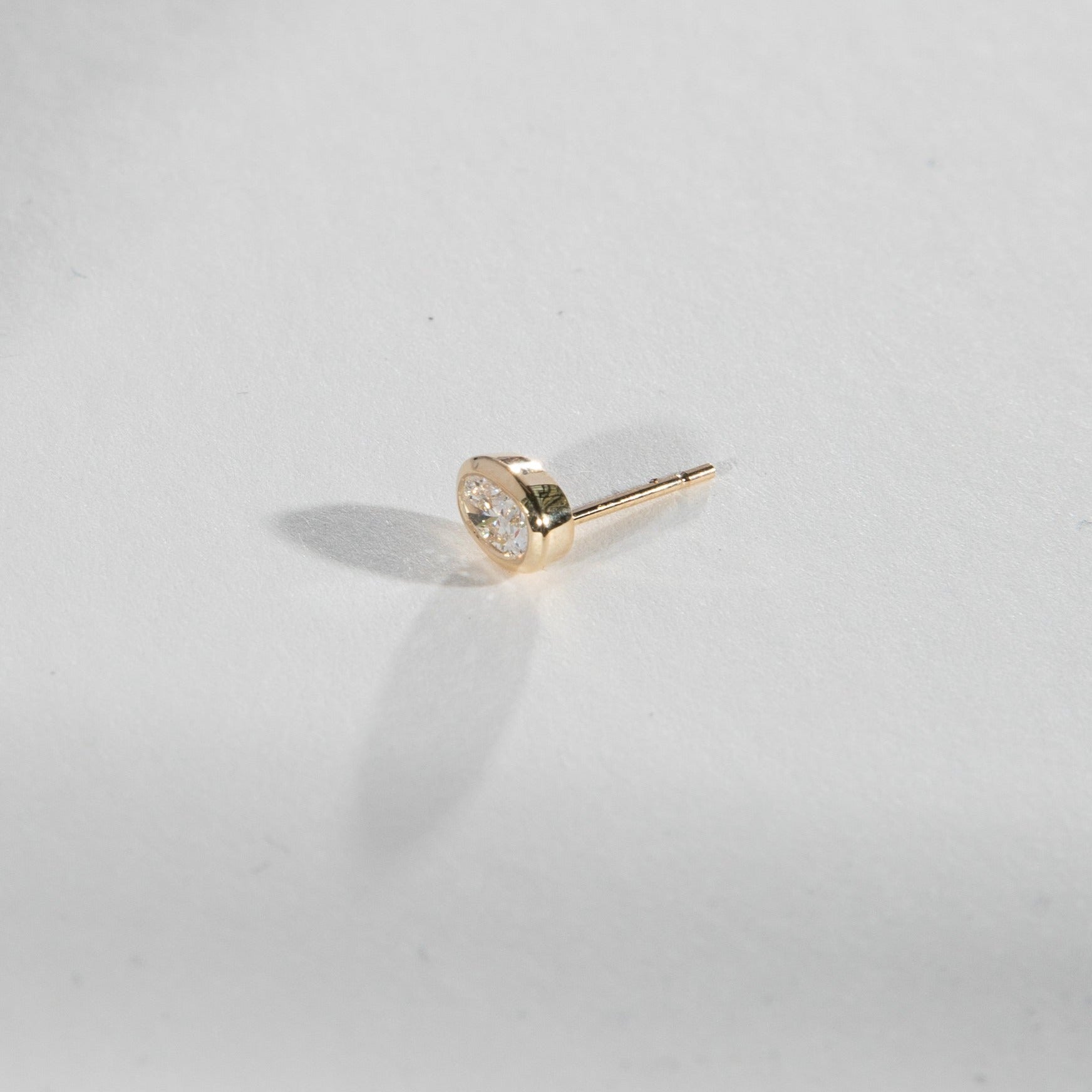 Ana Minimal Earrings in 14k Gold set with lab-grown diamonds By SHW Fine Jewelry NYC