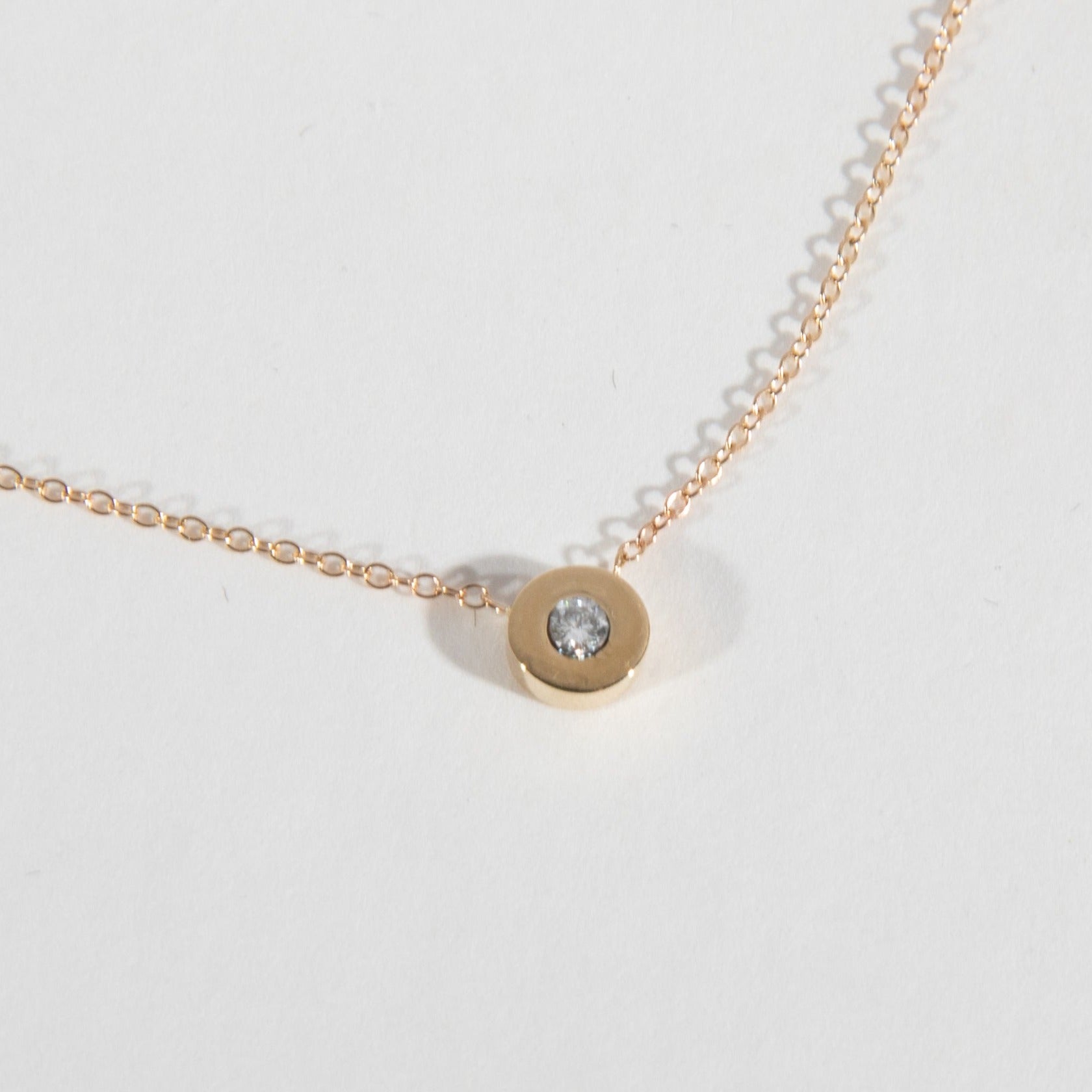 Shara Minimal Necklace in 14k Gold set with lab-grown diamonds By SHW Fine Jewelry New York City