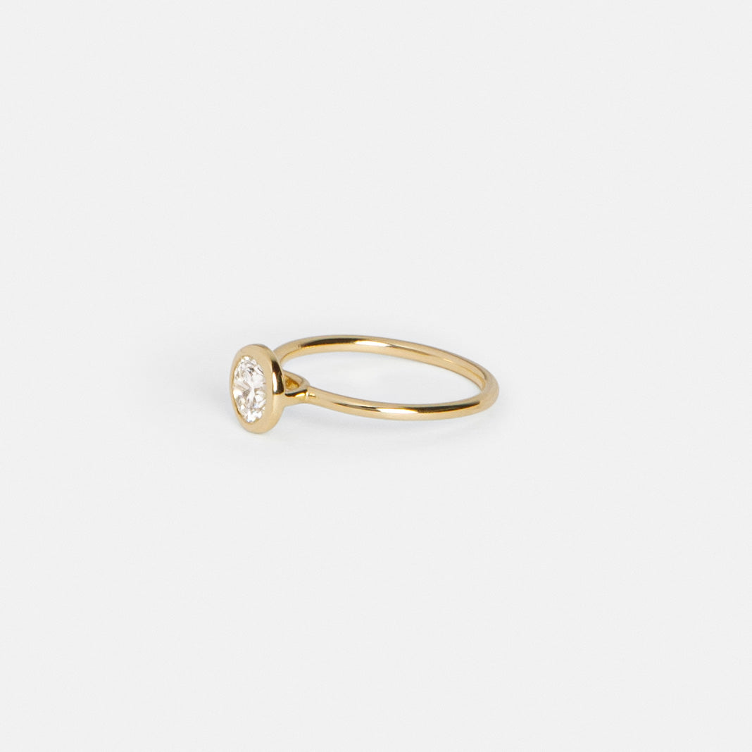 Arti Alternative Ring in 14k Gold set with a 0.9ct round brilliant cut natural diamond By SHW Fine Jewelry NYC