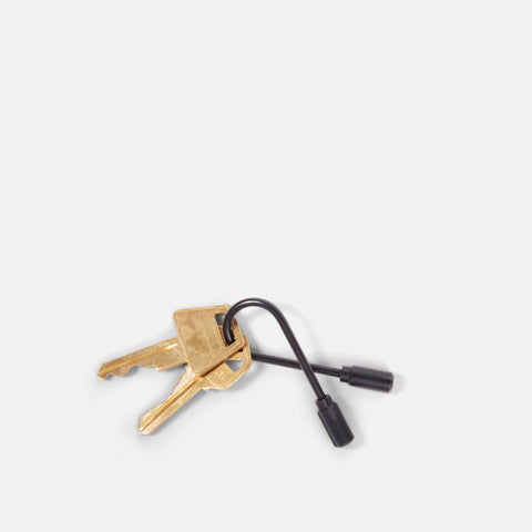 Helix Keyring in Carbon Black