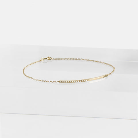 Iva Designer Bracelet in 14k Gold set with White Diamonds By SHW Fine Jewelry NYC