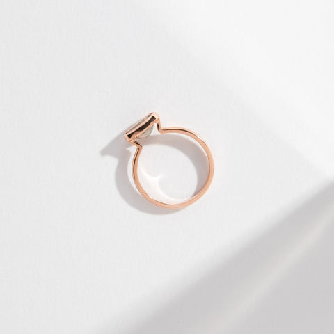 Syd Simple Ring in 14k Gold set with a 1.2ct oval cut andalusite By SHW Fine Jewelry NYC