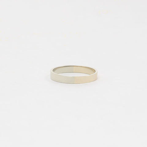 3mm Yellow and White Gold Band
