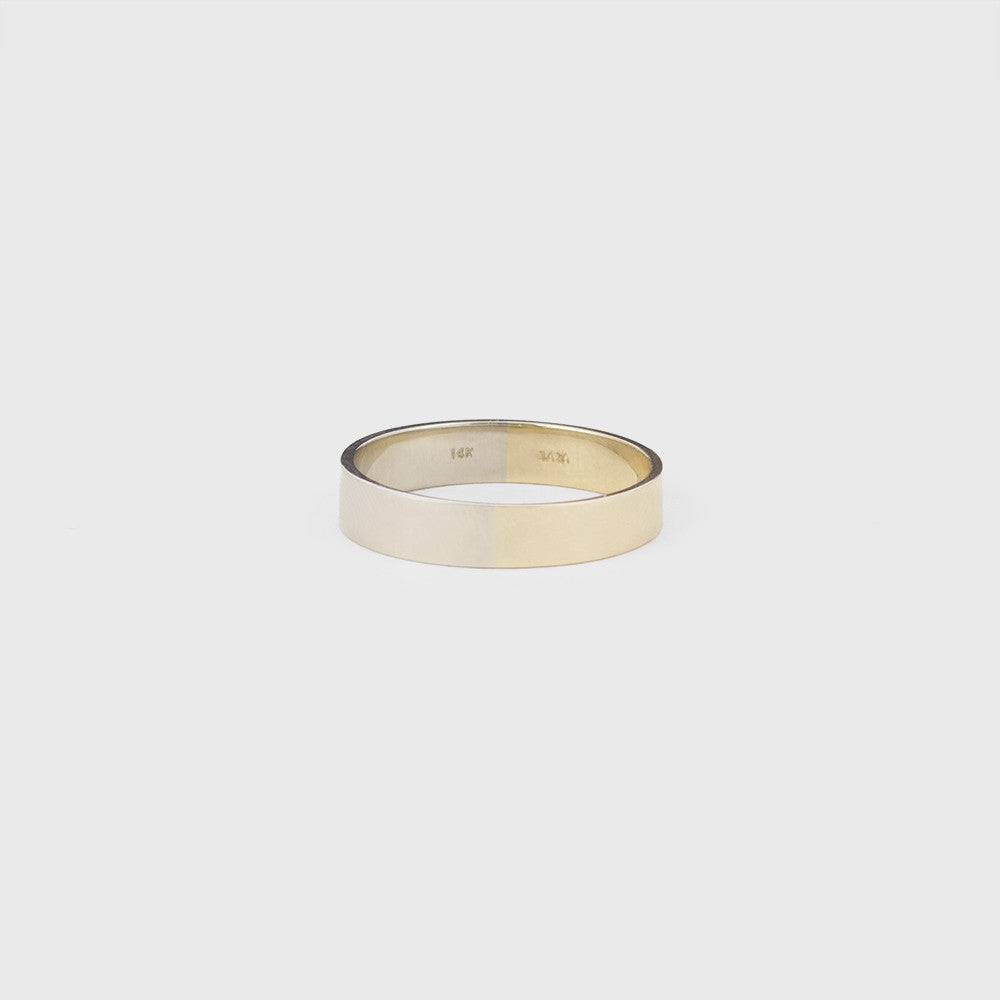 5mm Yellow and White Gold Band