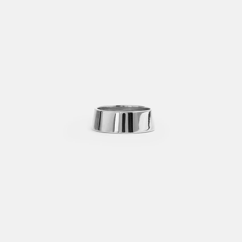 Tevo Plain Ring in 14k White Gold By SHW Fine Jewelry NYC