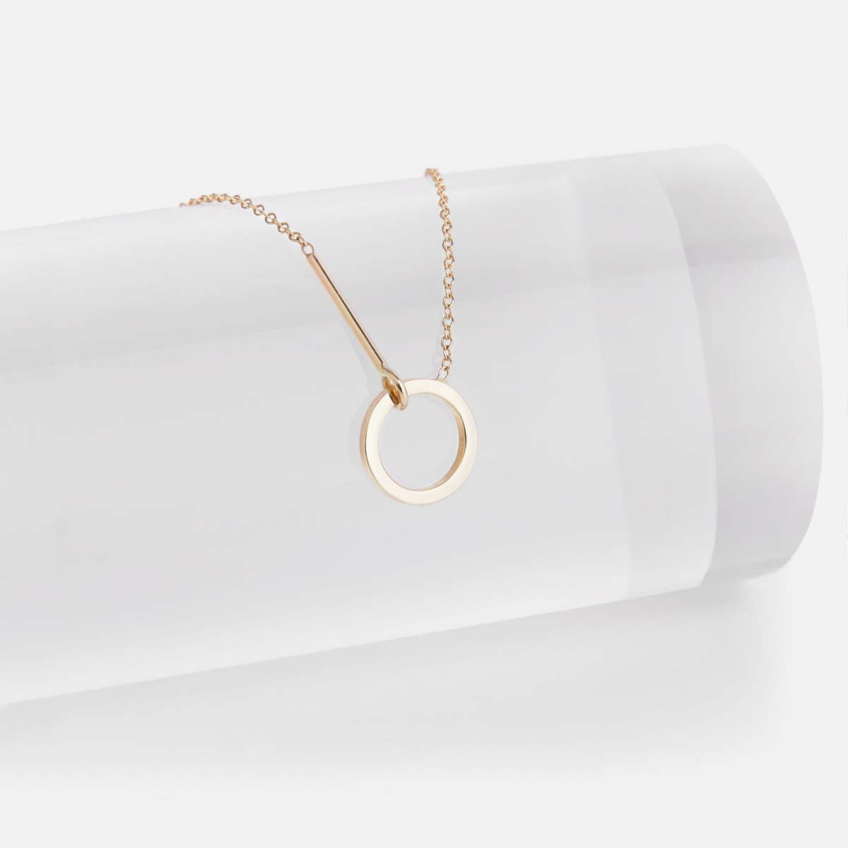 Visata Minimalist Necklace in 14k Gold By SHW Fine Jewelry NYC