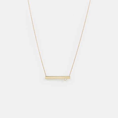 Lane Alternative Necklace in 14k Gold set with White Diamond By SHW Fine Jewelry NYC