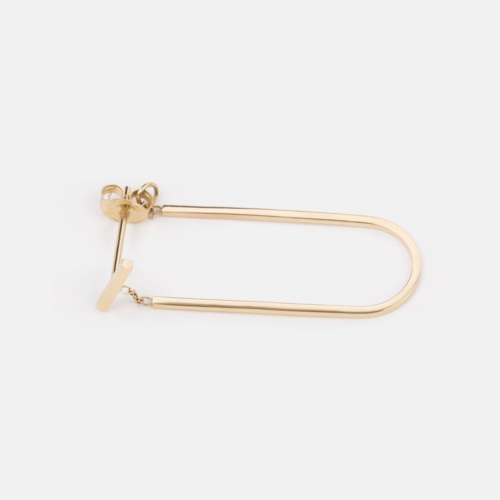 Long Turi Unusual Dangle Earring 14k Gold By SHW Fine Jewelry NYC