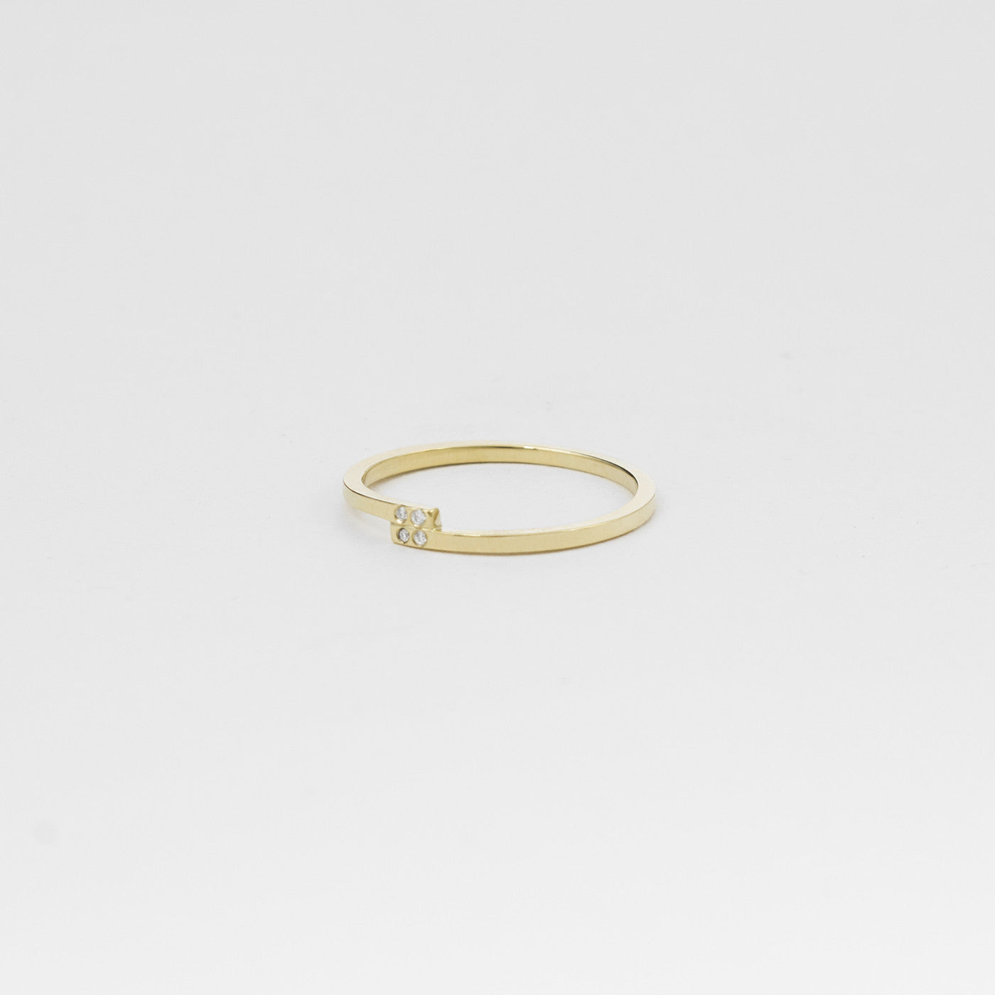 Piva Designer Ring in 14k Gold set with White Diamonds By SHW Fine Jewelry NYC