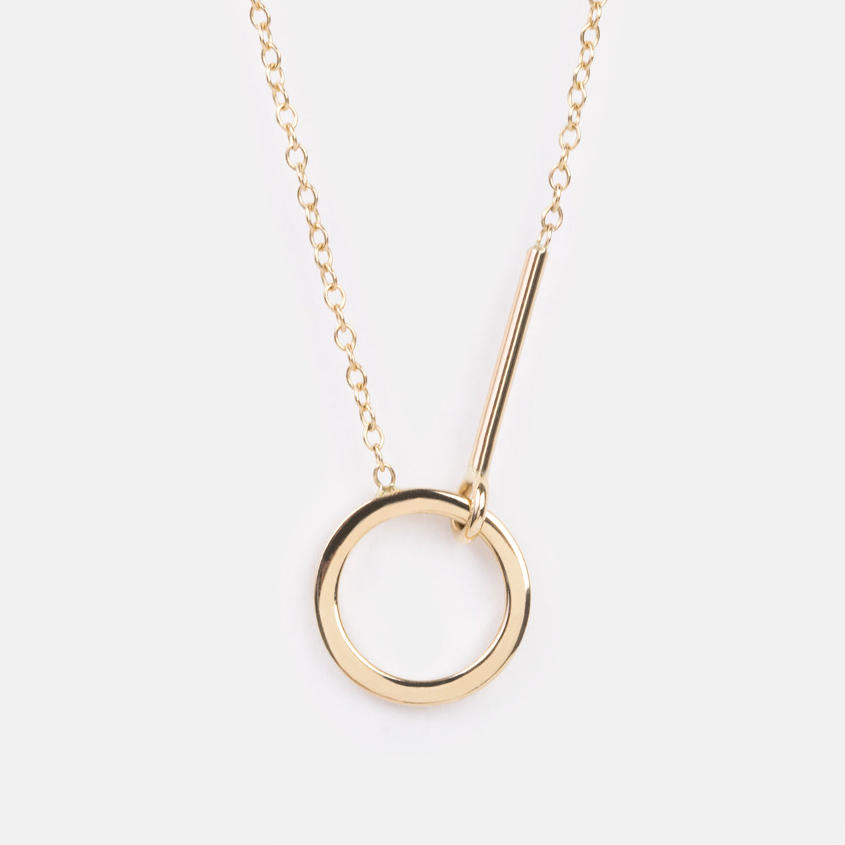 Visata Minimalist Necklace in 14k Gold By SHW Fine Jewelry NYC